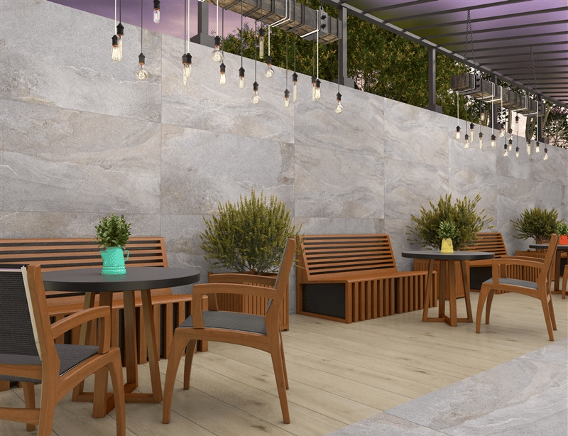 Porcelanato Vision Gray Rústico 83x83 Ref830036: a peça